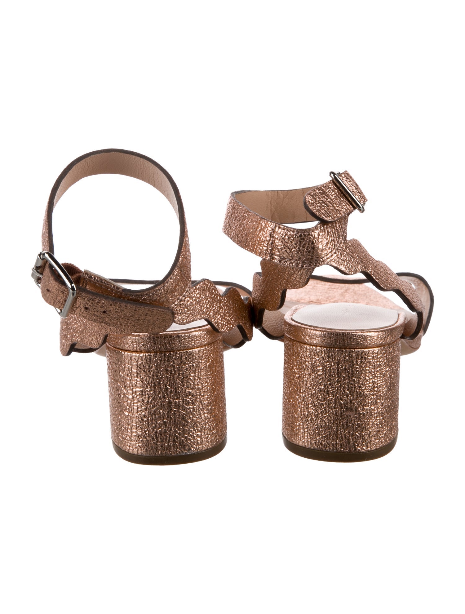 Loeffler Randall Leather Scalloped Accent Gladiator Sandals